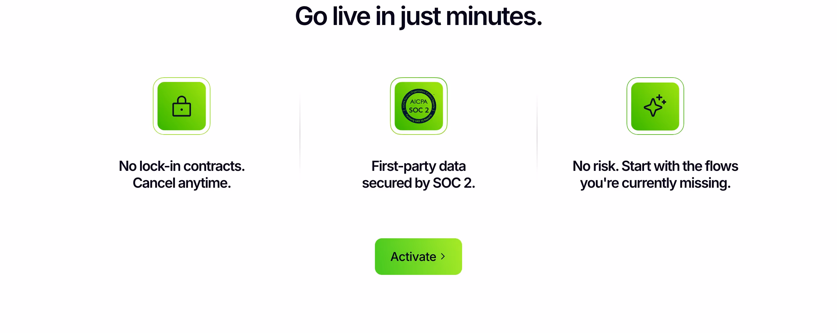 Instant Features section design