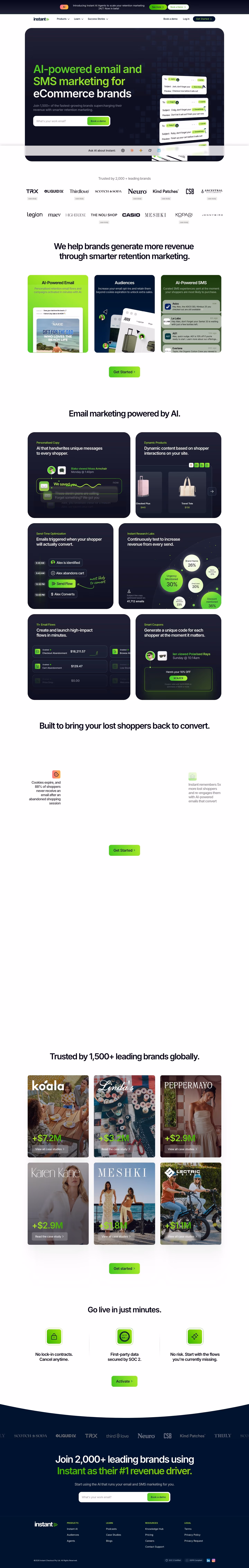 Instant landing page design — Marketing