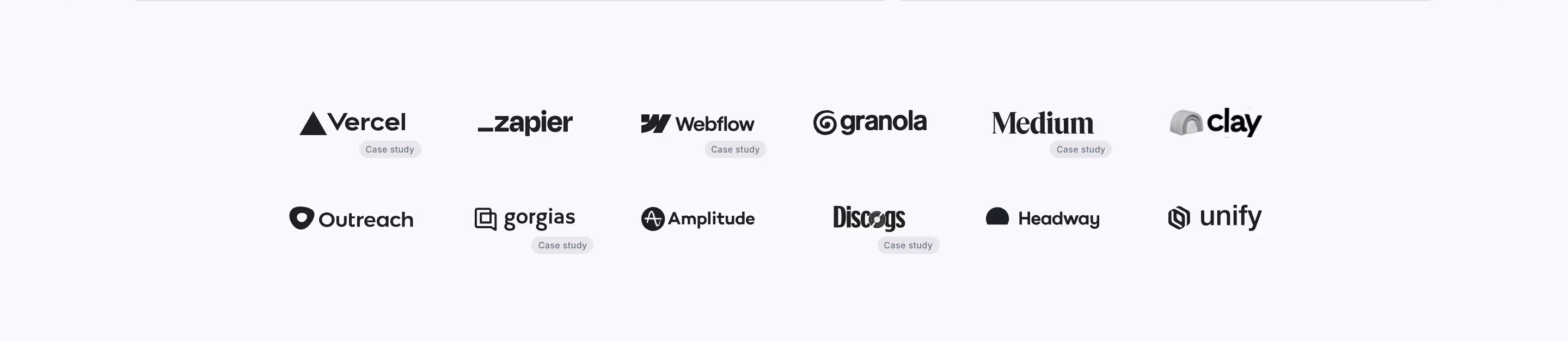Knock Logo clouds section design