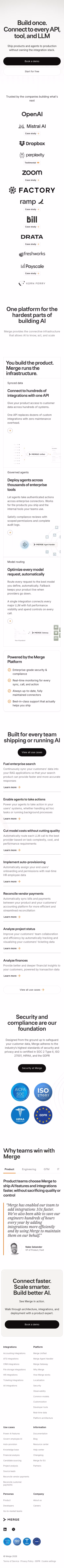 Merge mobile design — Infrastructure