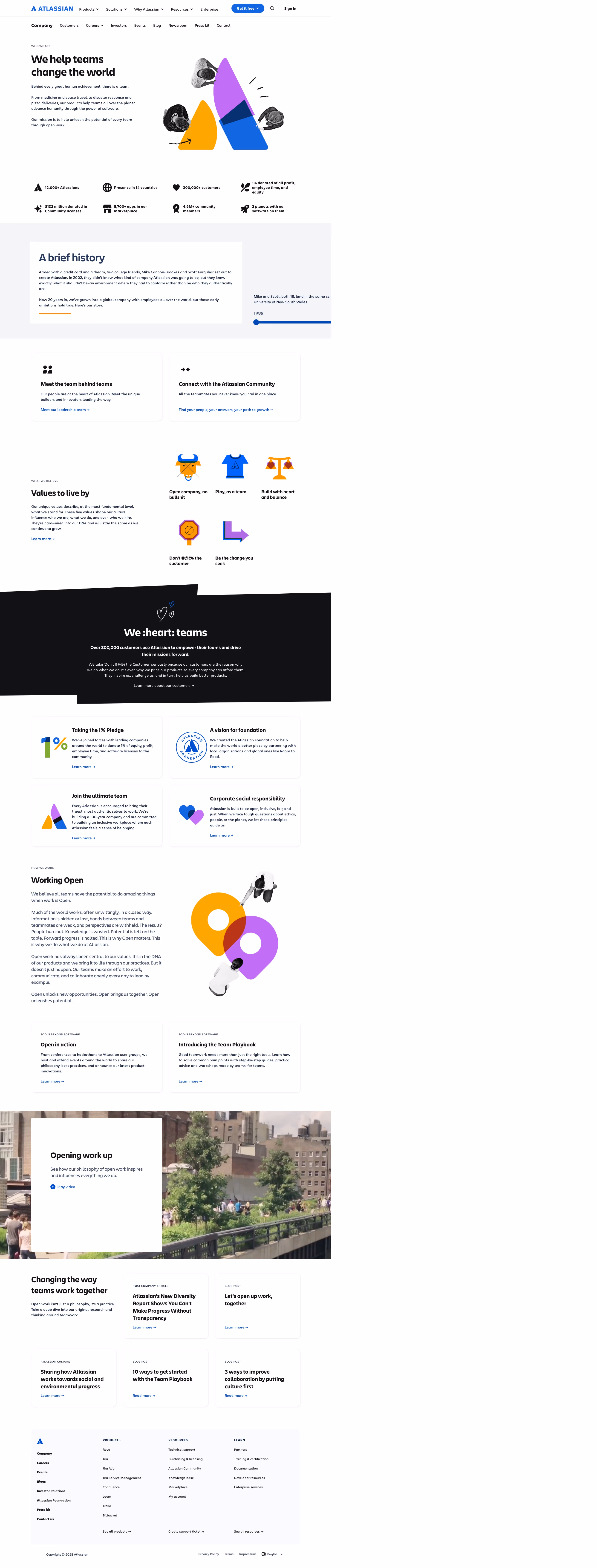 Loom About Us section design