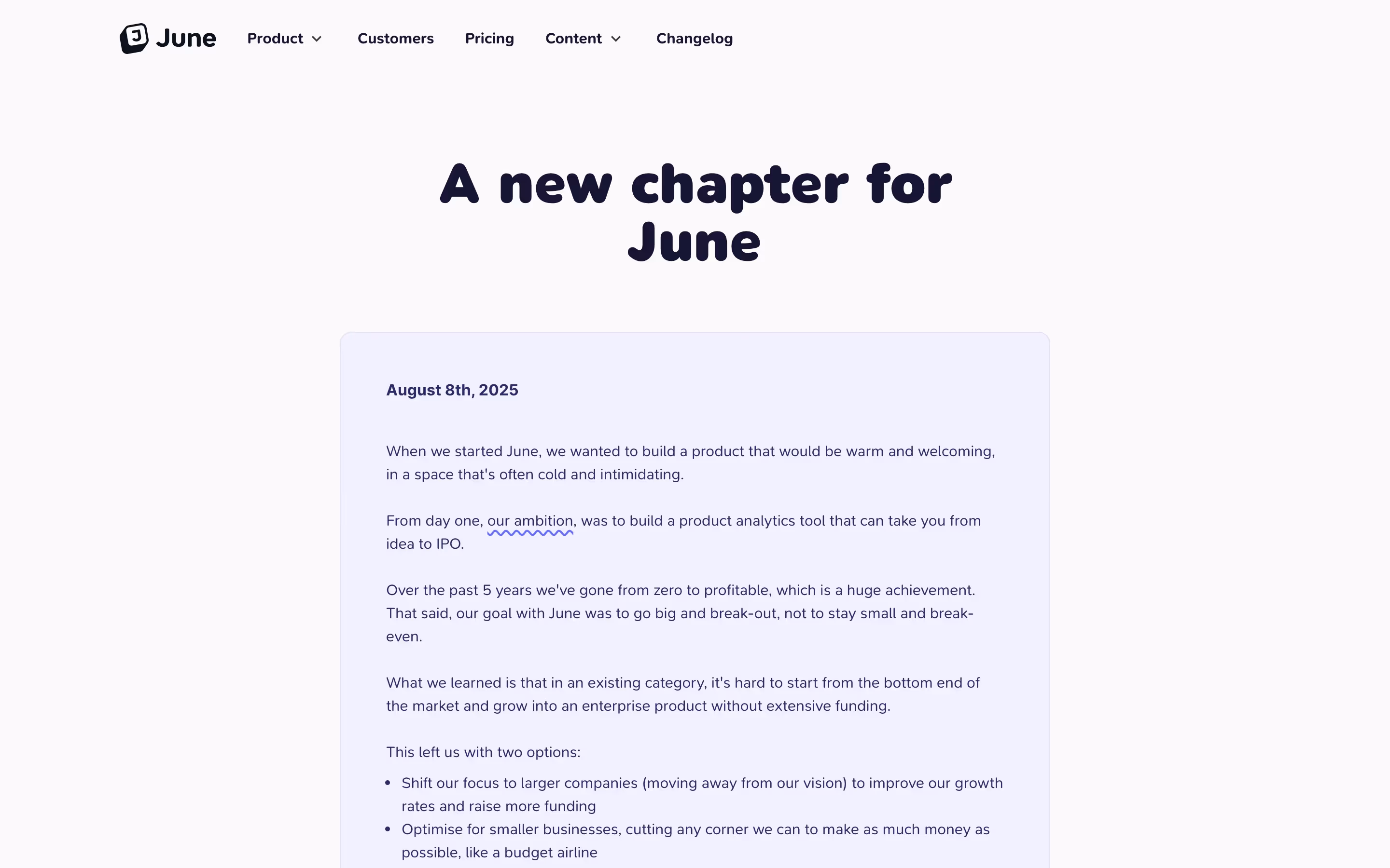 June Heroes section design
