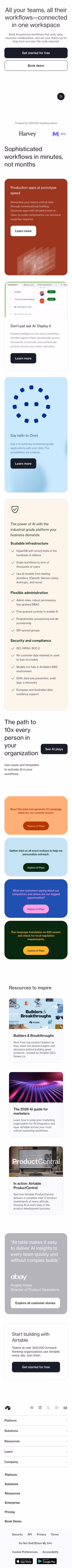 Airtable mobile design — Productivity