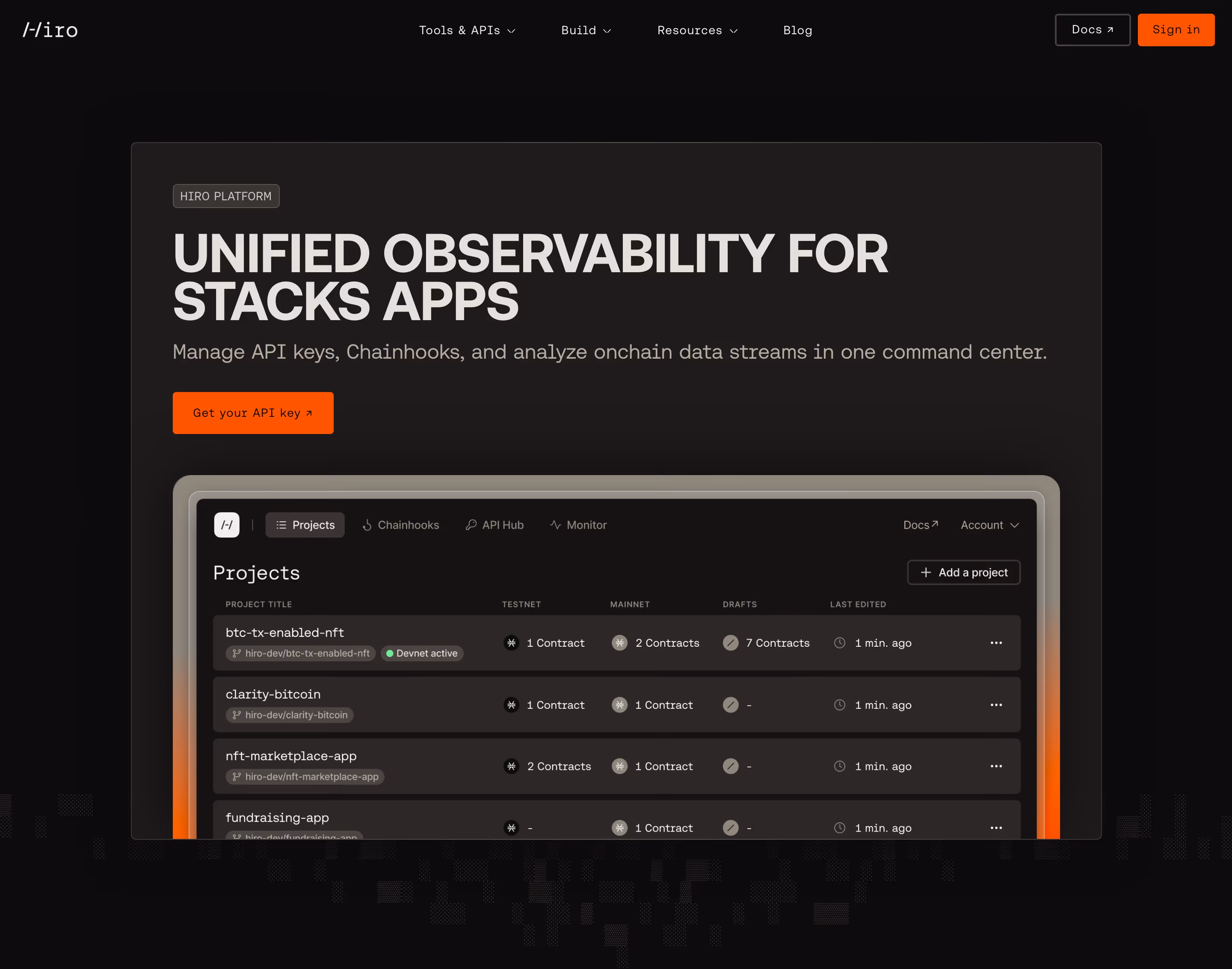 Hiro hero design — Developer Tools