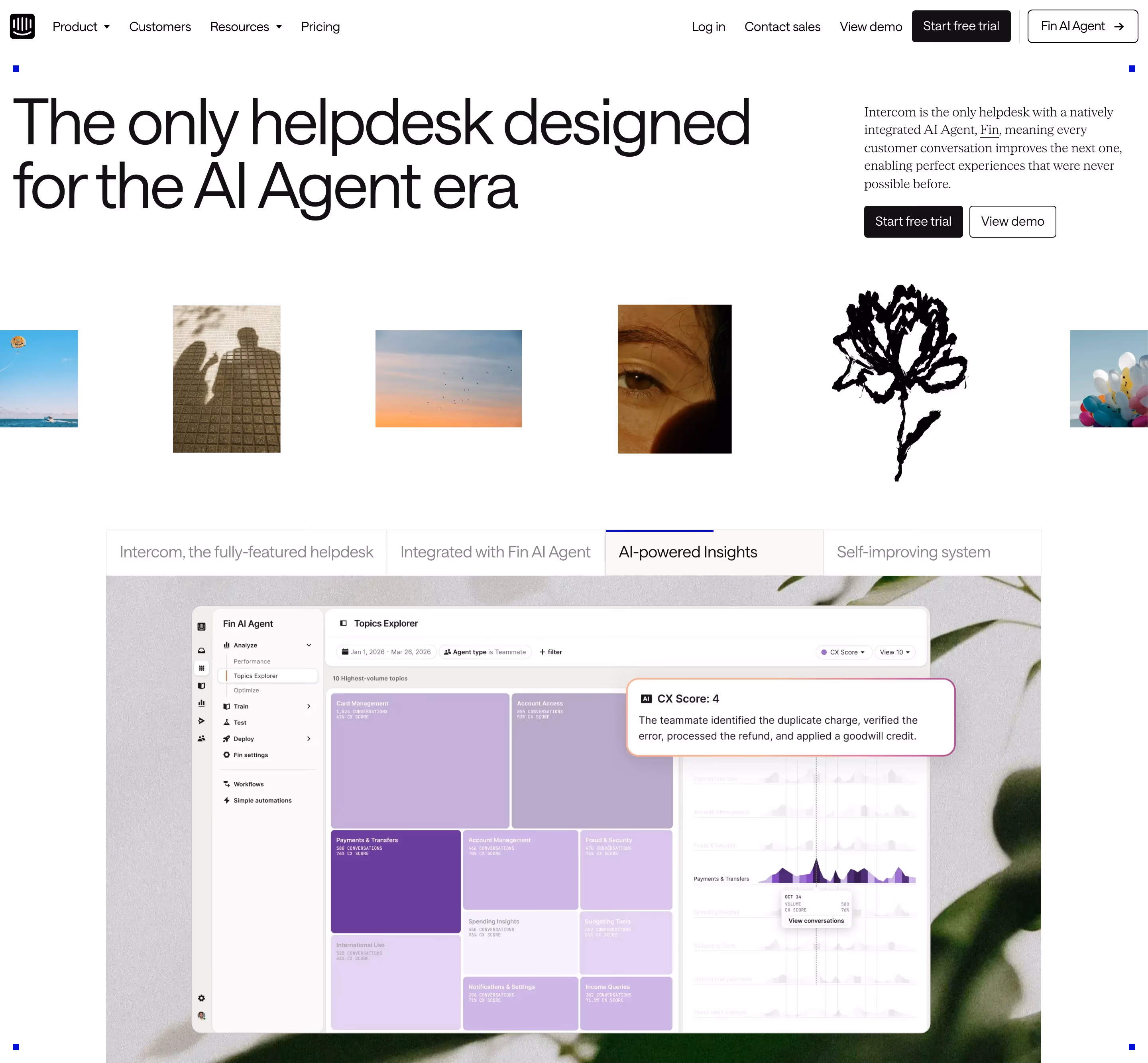 Intercom Heroes section design