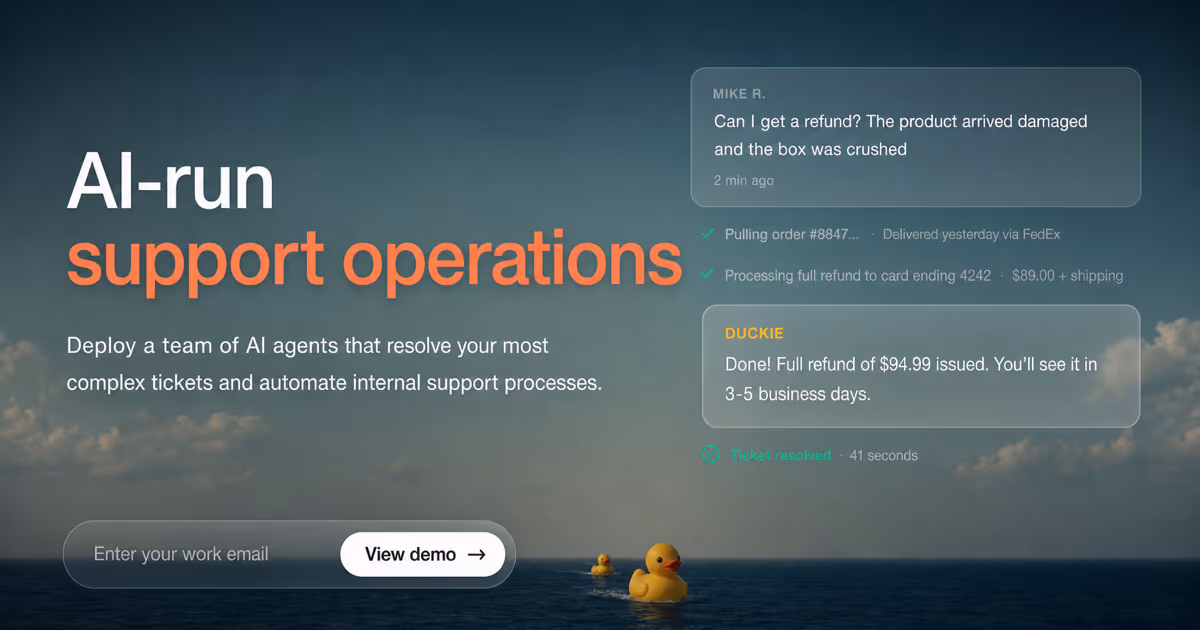 Duckie og image design — Sales & Support