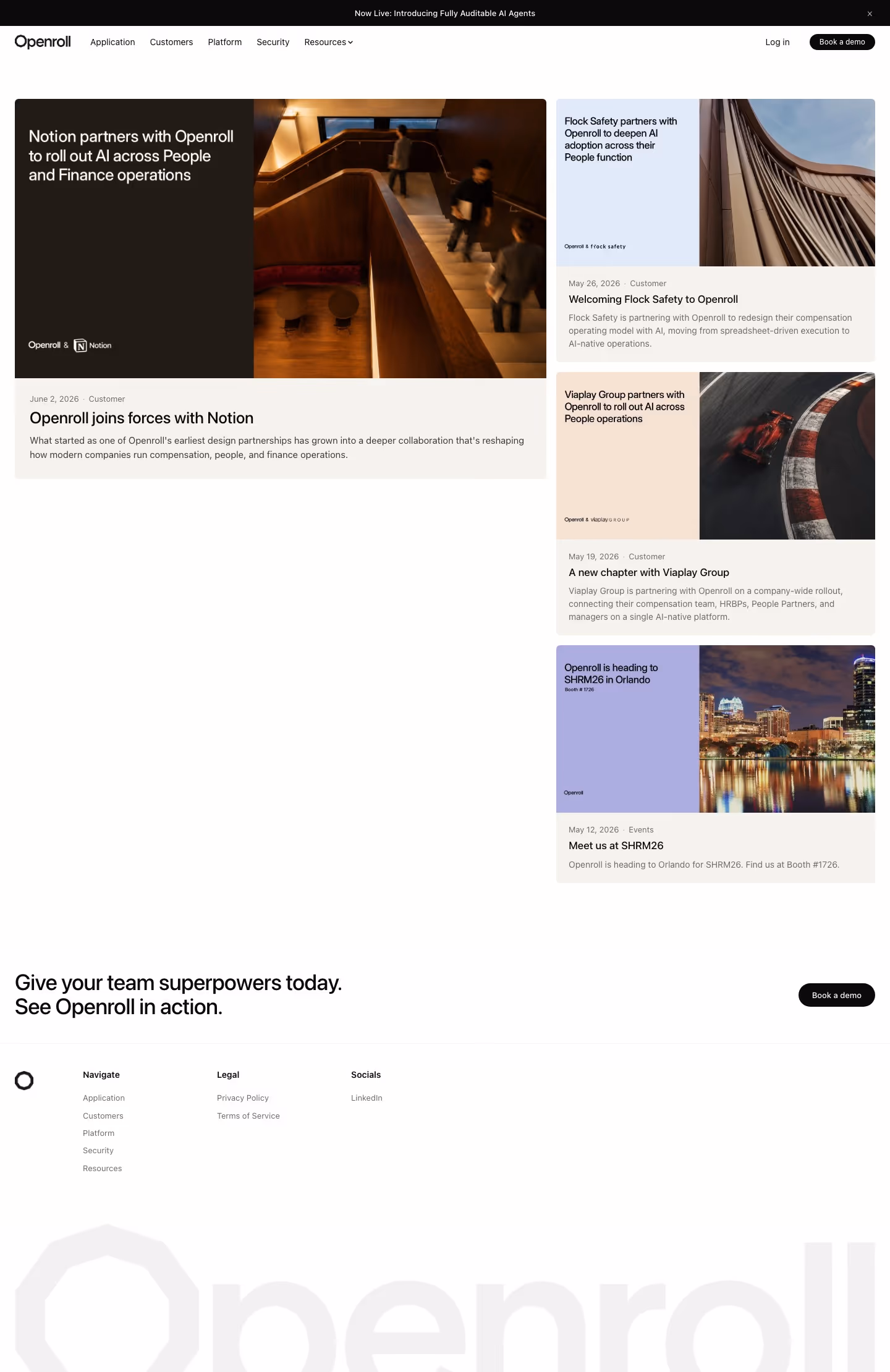 Openroll blog page design — HR