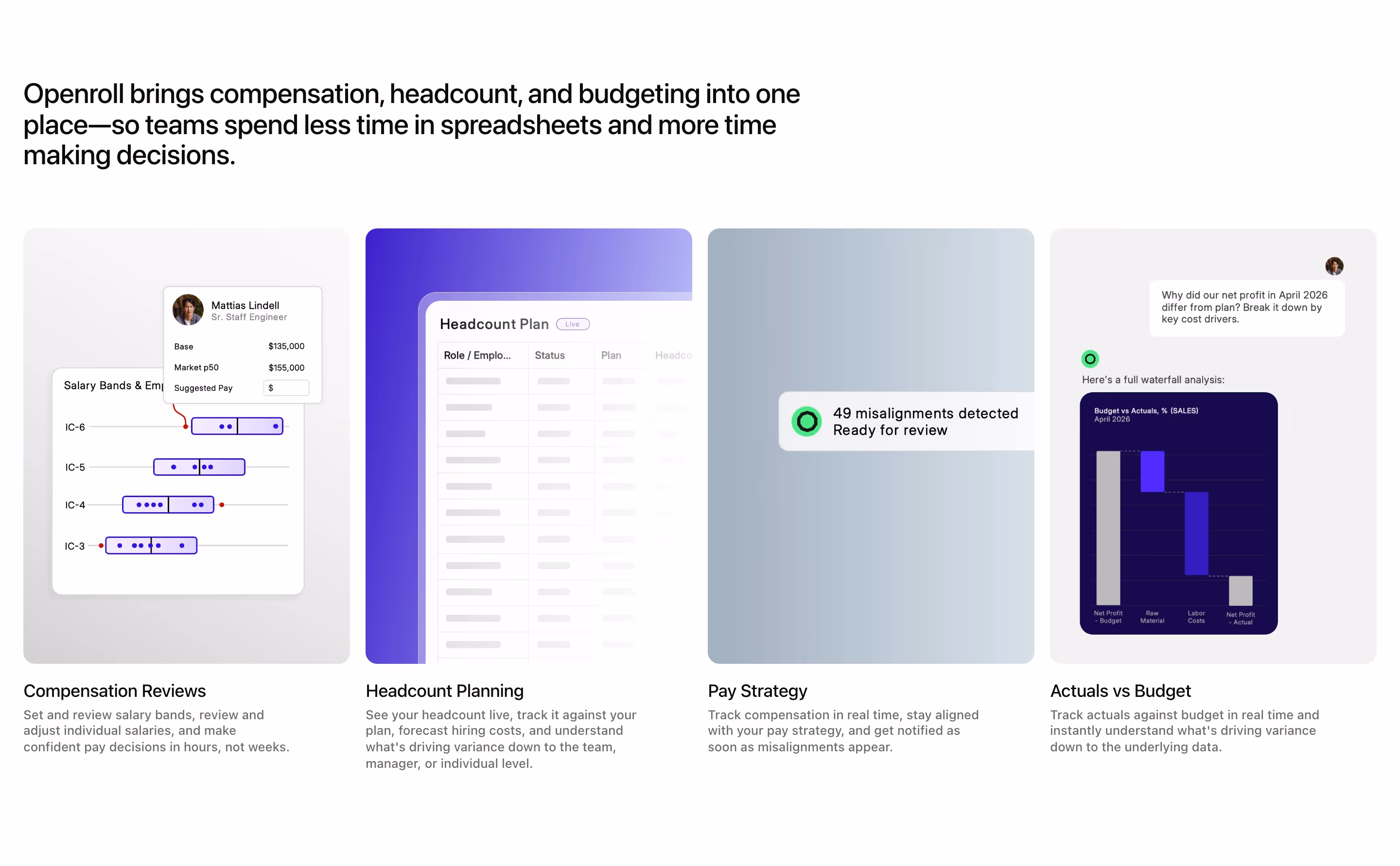 Openroll feature design — HR