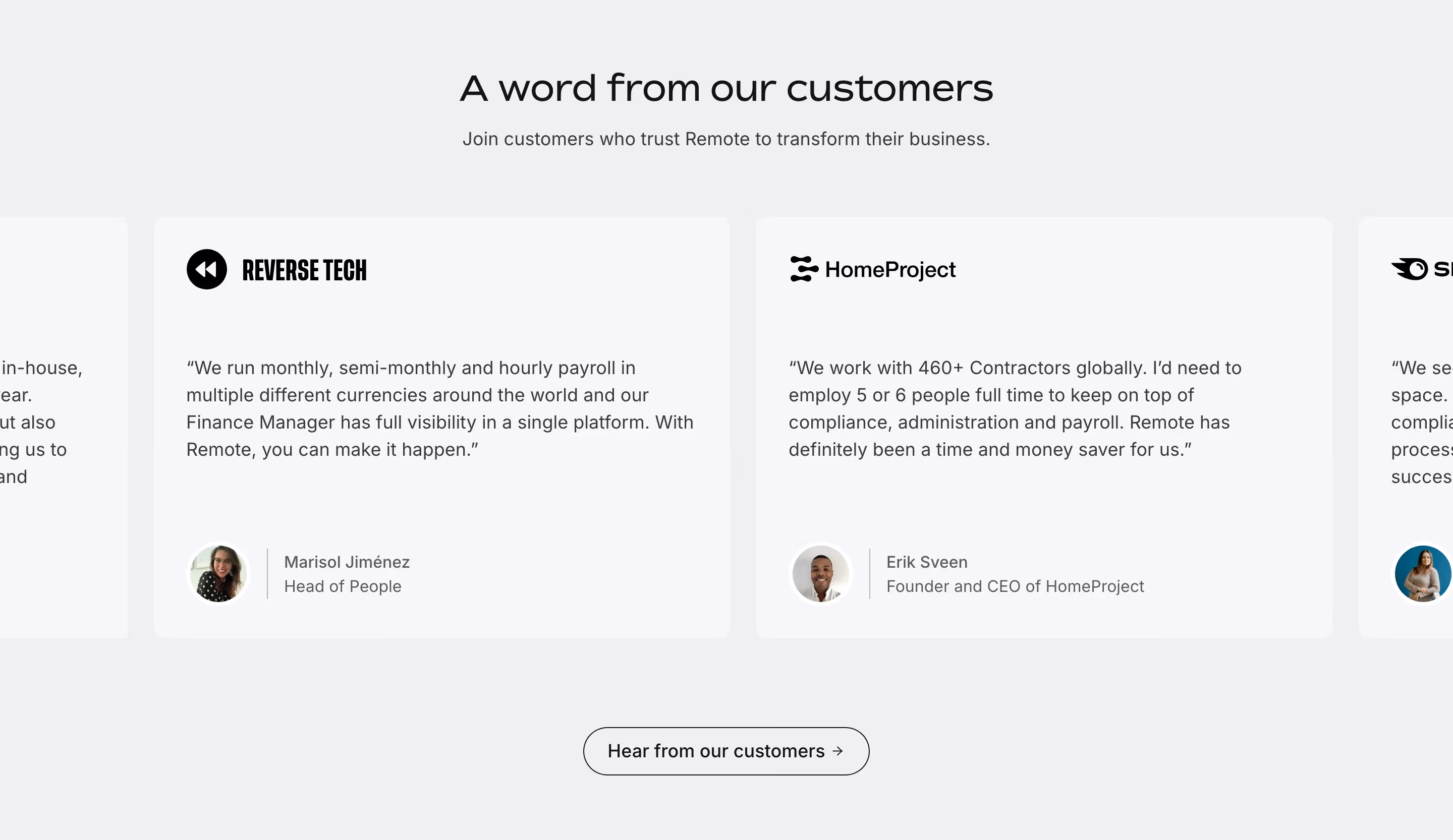 Remote testimonial design — HR