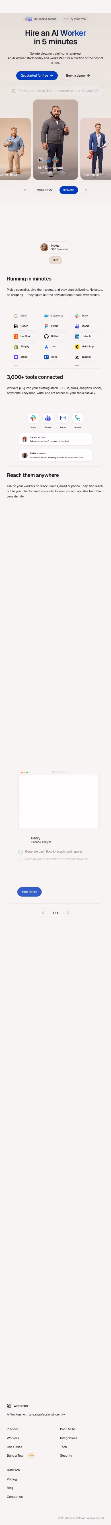 Aiworkers mobile design — Productivity