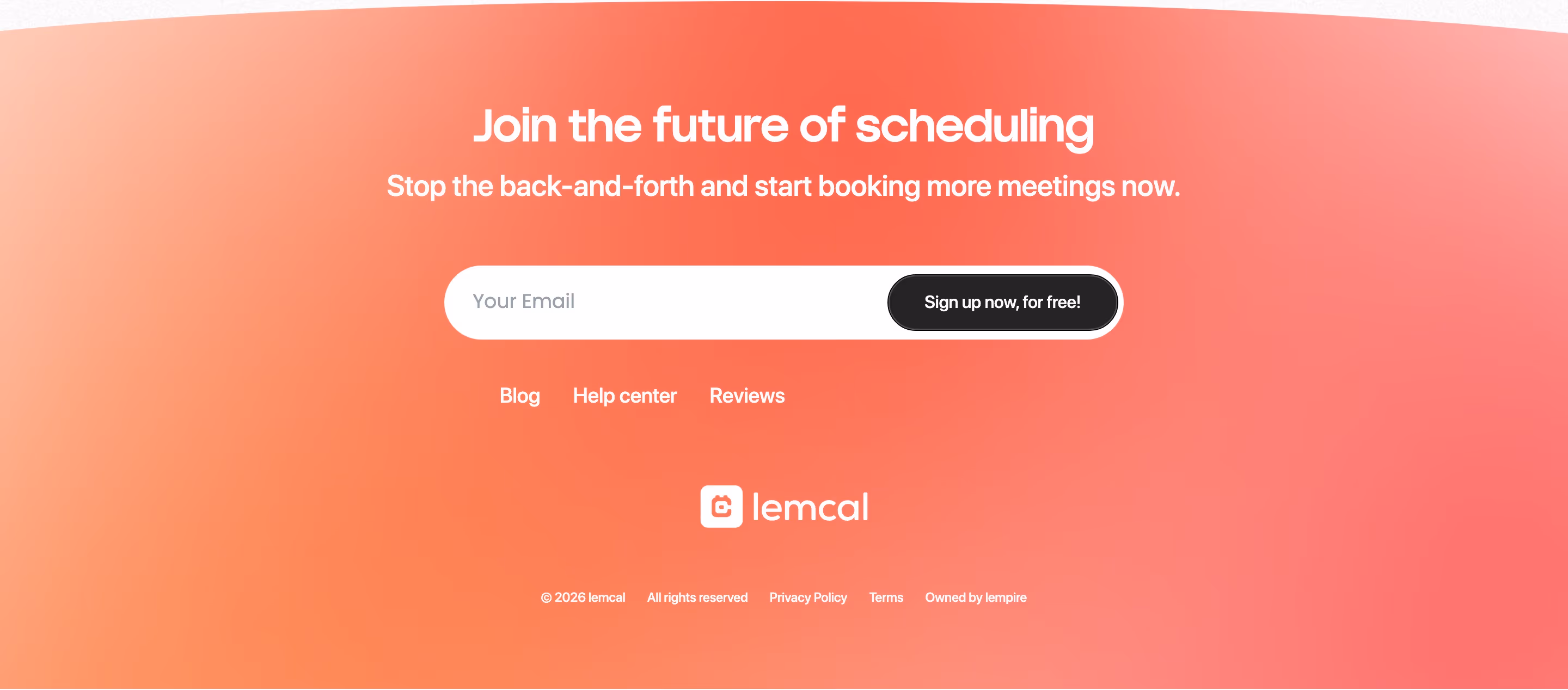 Lemcal Footers section design