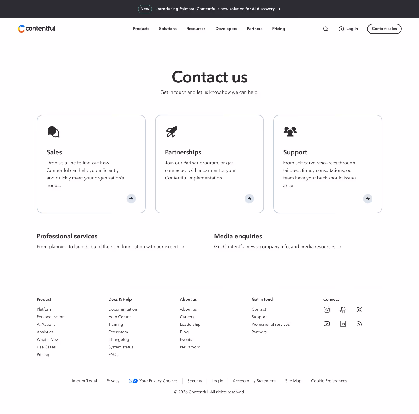 Contentful contact us design — Developer Tools
