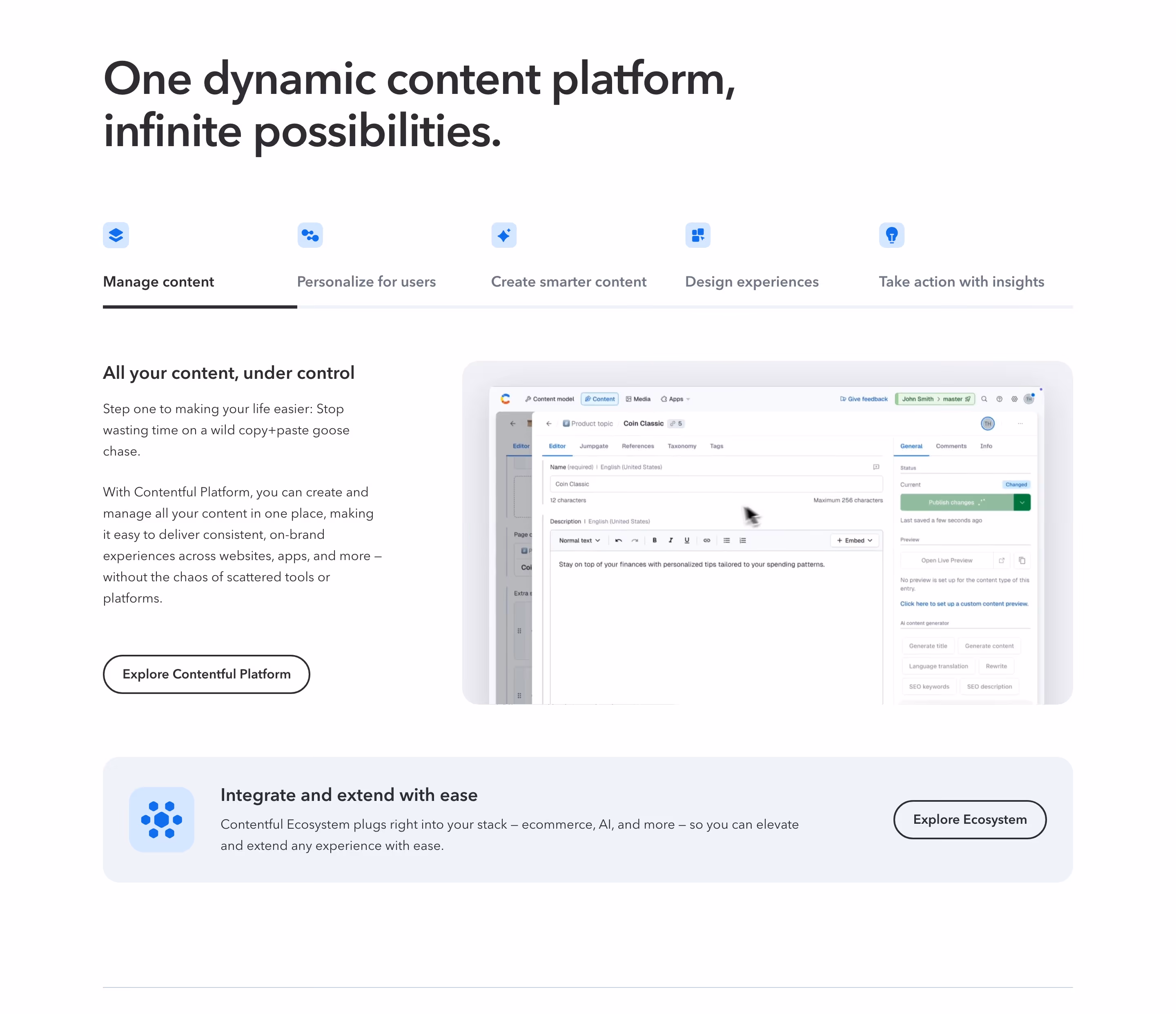 Contentful feature design — Developer Tools