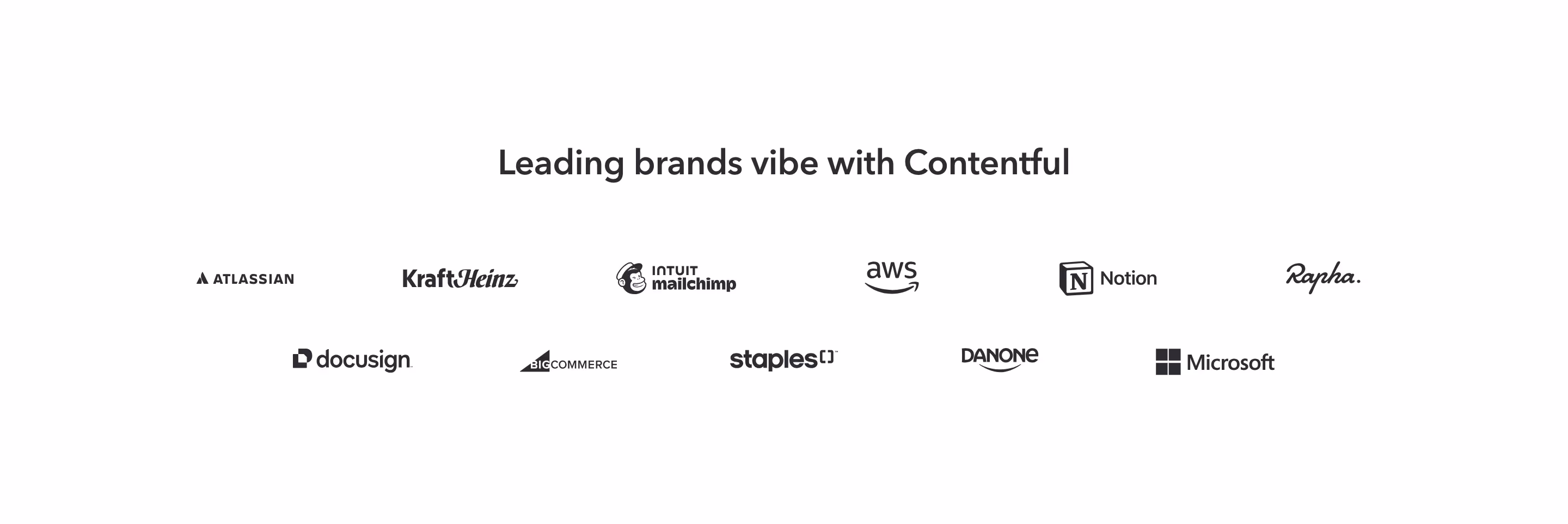 Contentful logo cloud design — Developer Tools