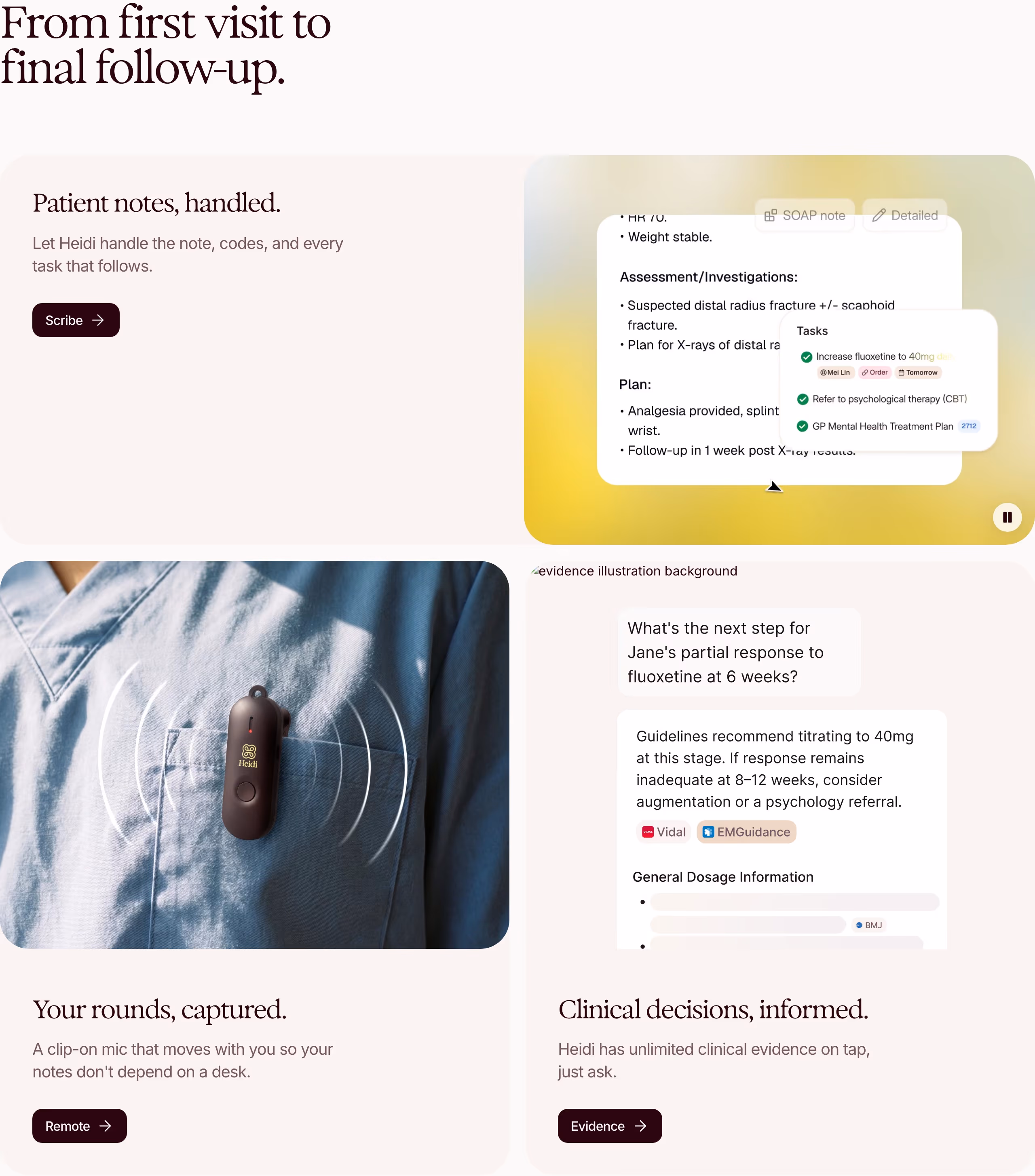 Heidihealth feature design — Healthcare
