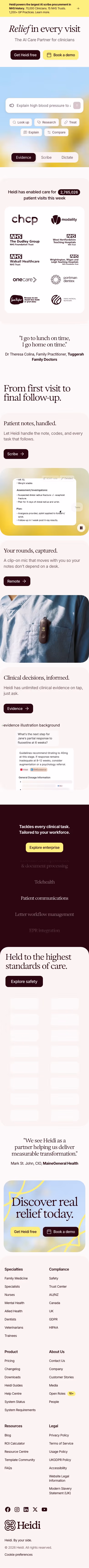 Heidihealth mobile design — Healthcare