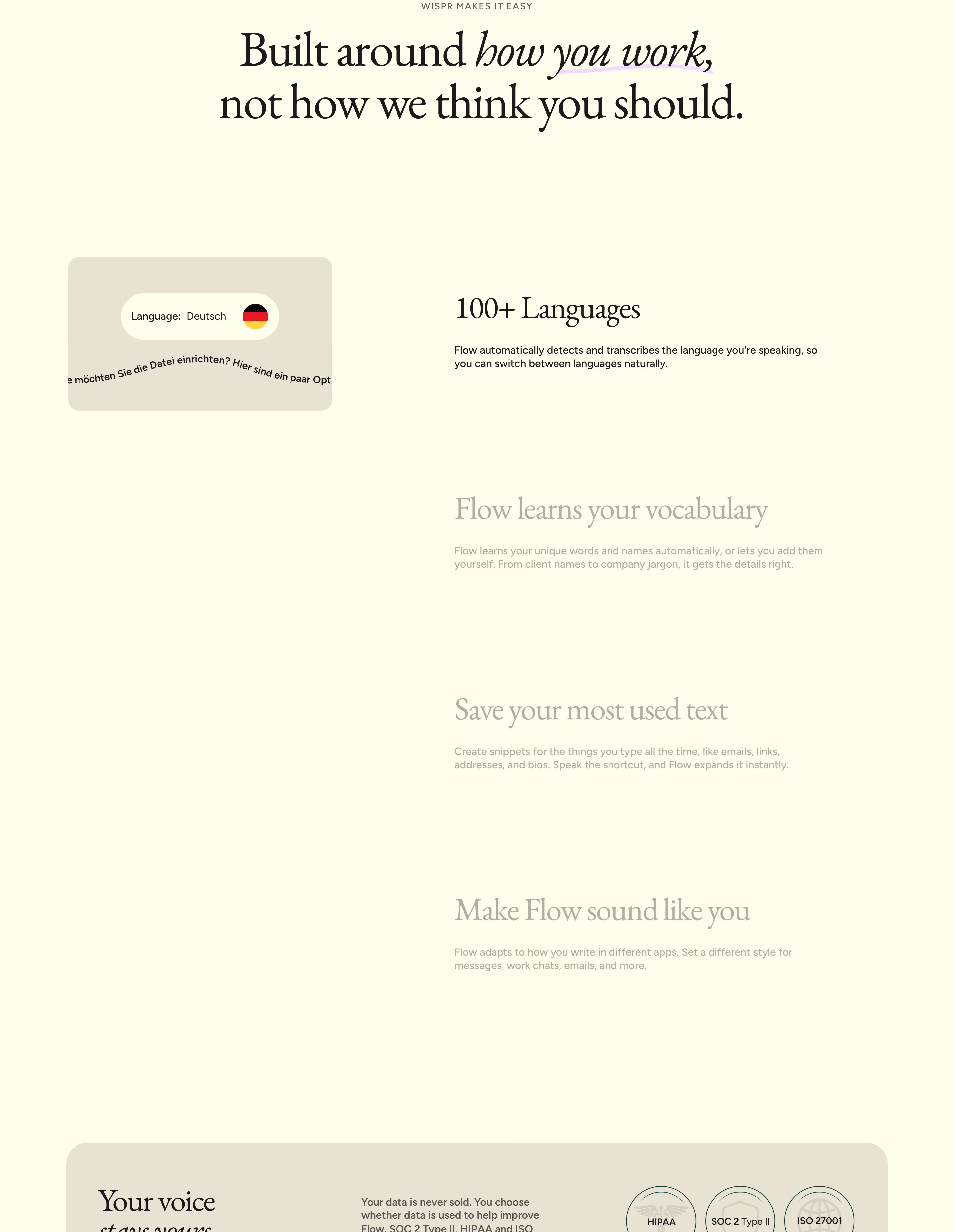 Wisprflow feature design — Productivity