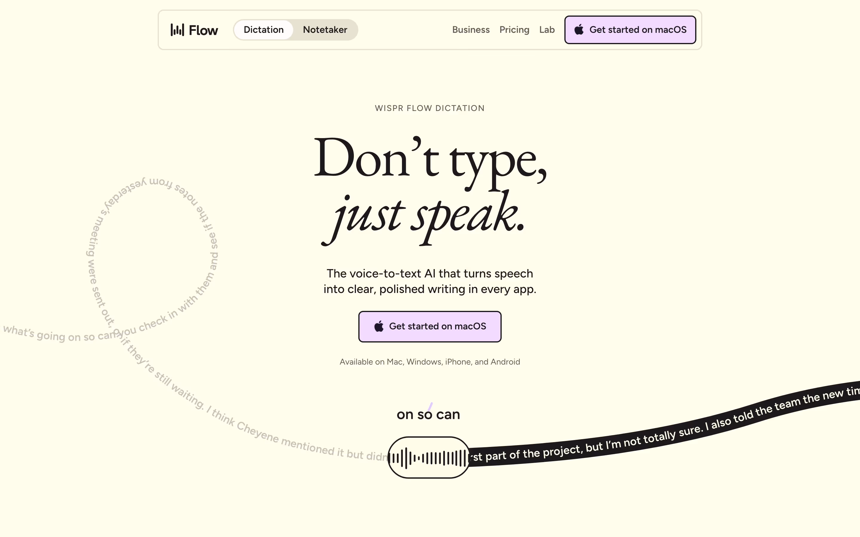 Wisprflow hero — Productivity