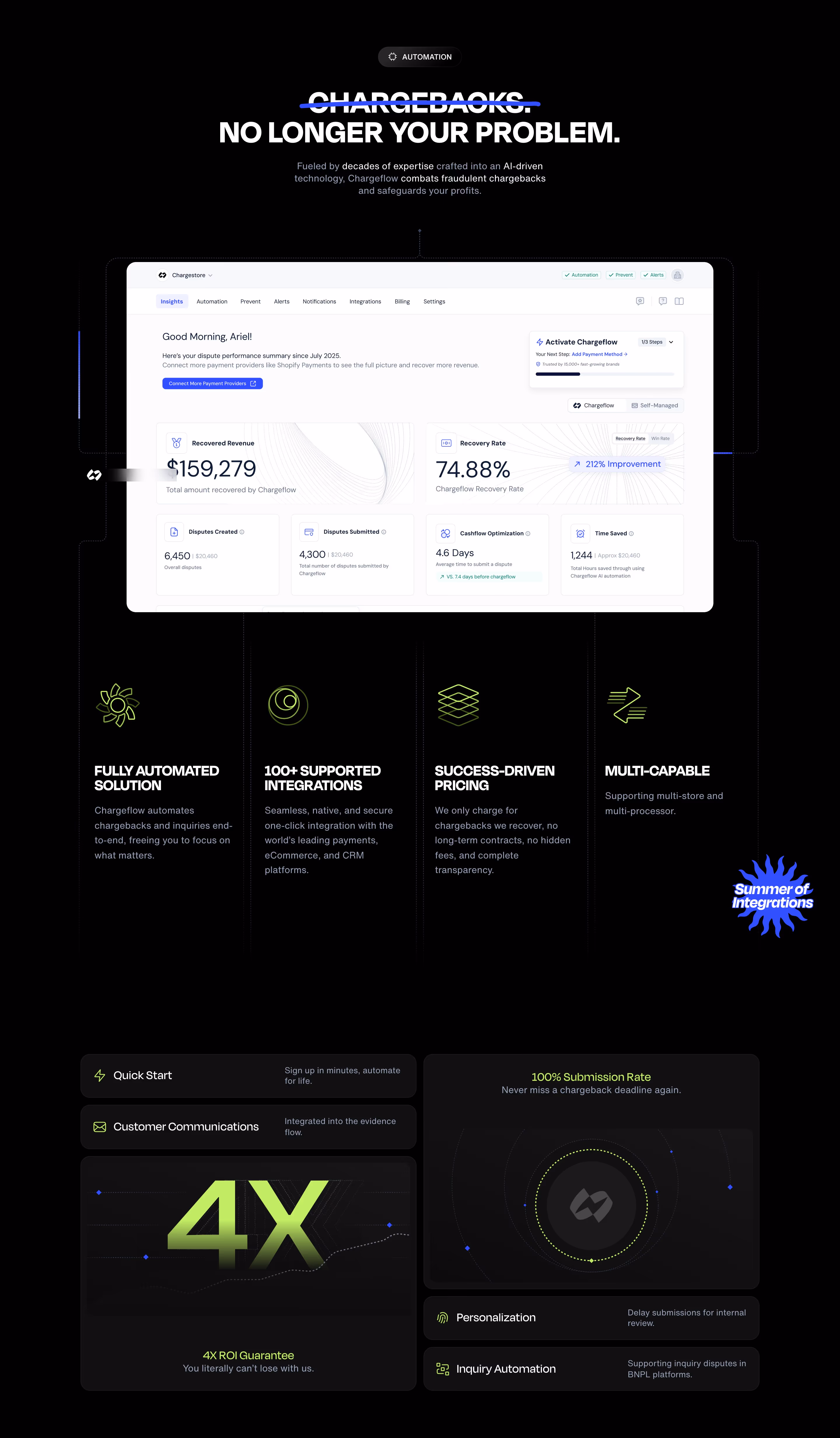Chargeflow Features section design