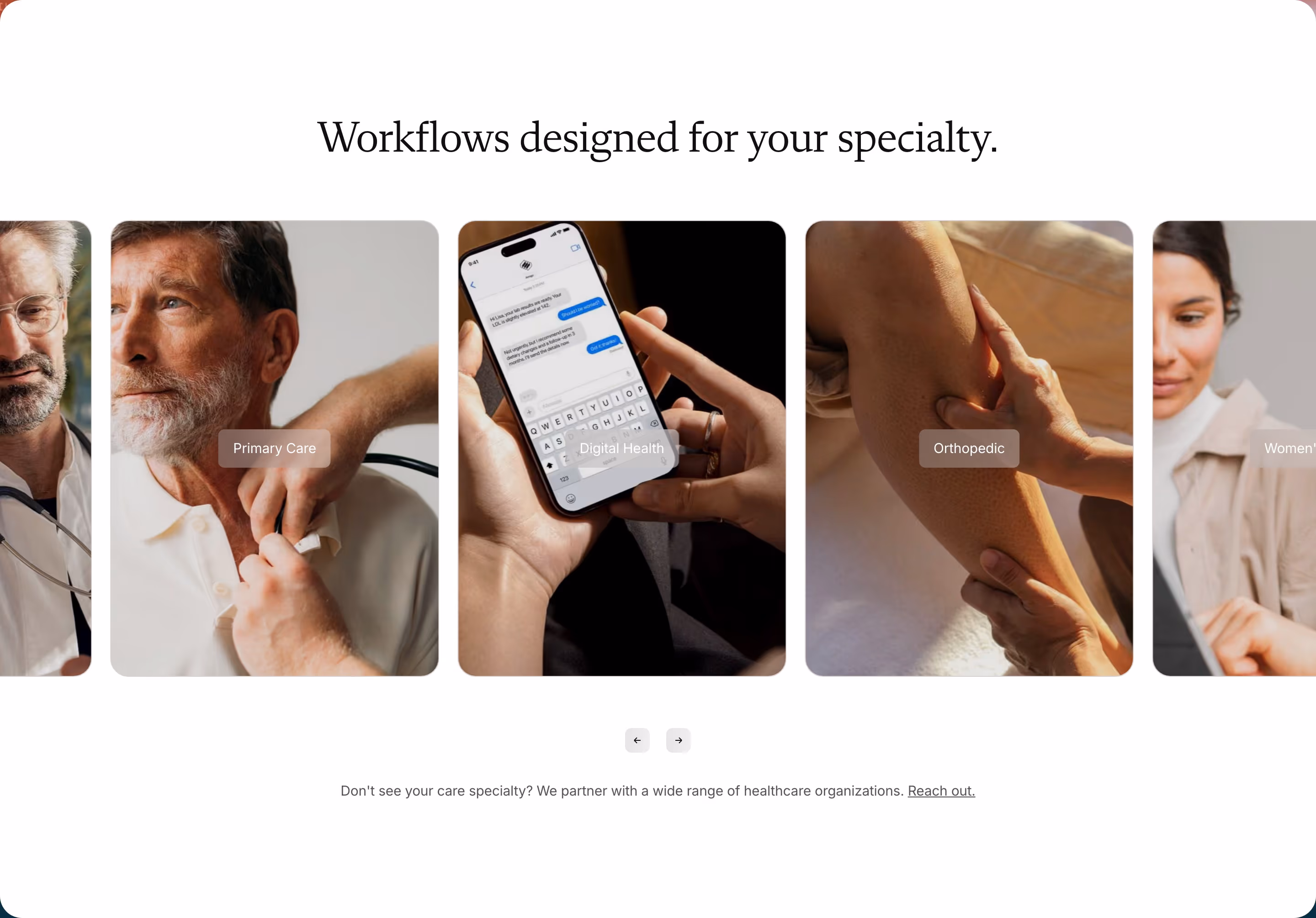 Amigo feature design — Healthcare