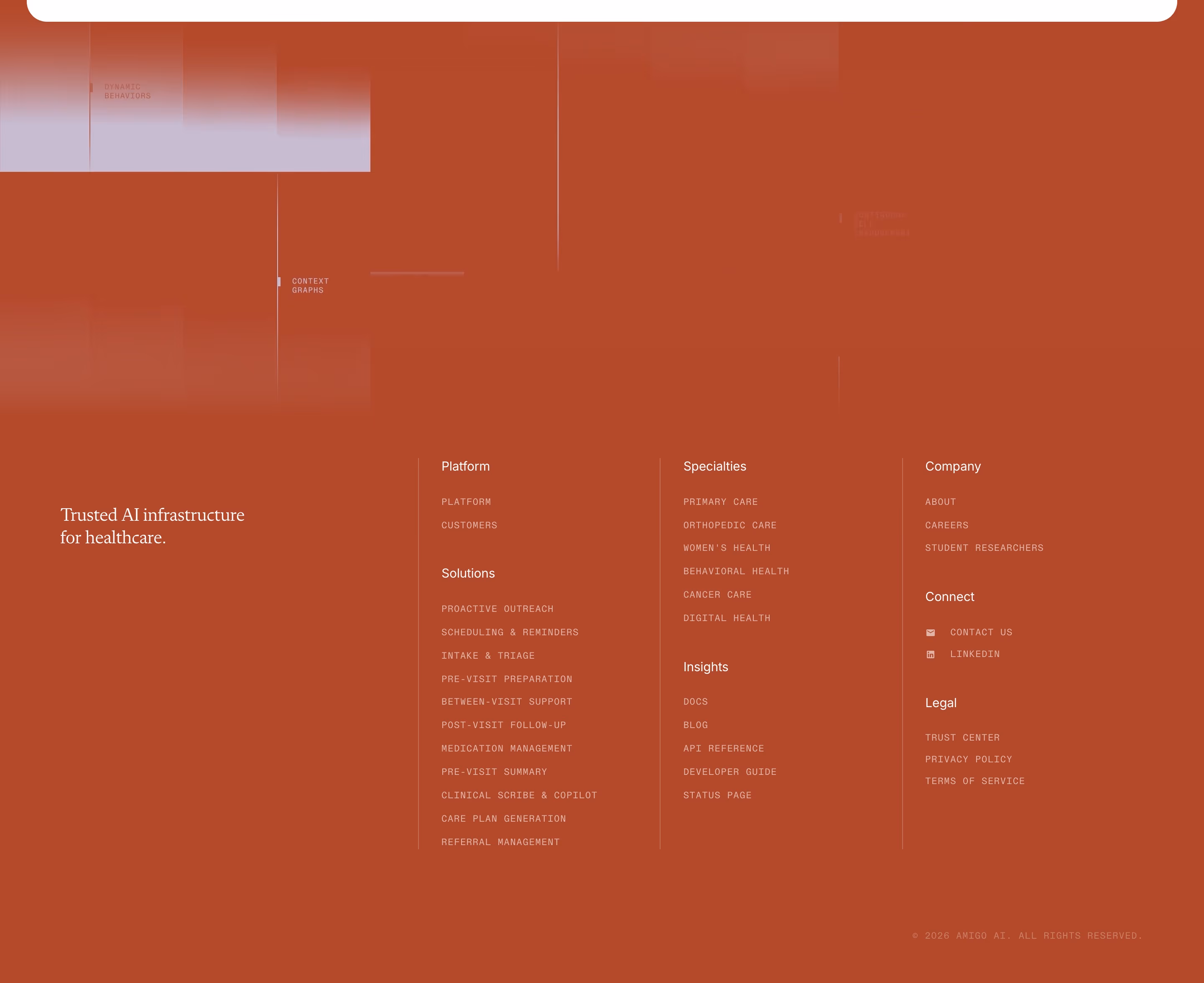 Amigo Footers section design