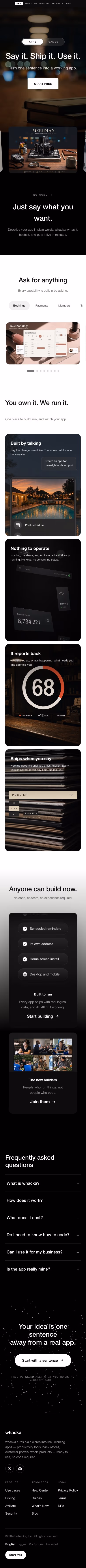 Whacka mobile design — AI