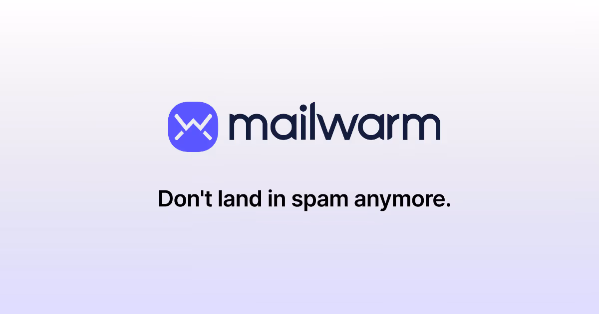 Mailwarm og image design — Marketing