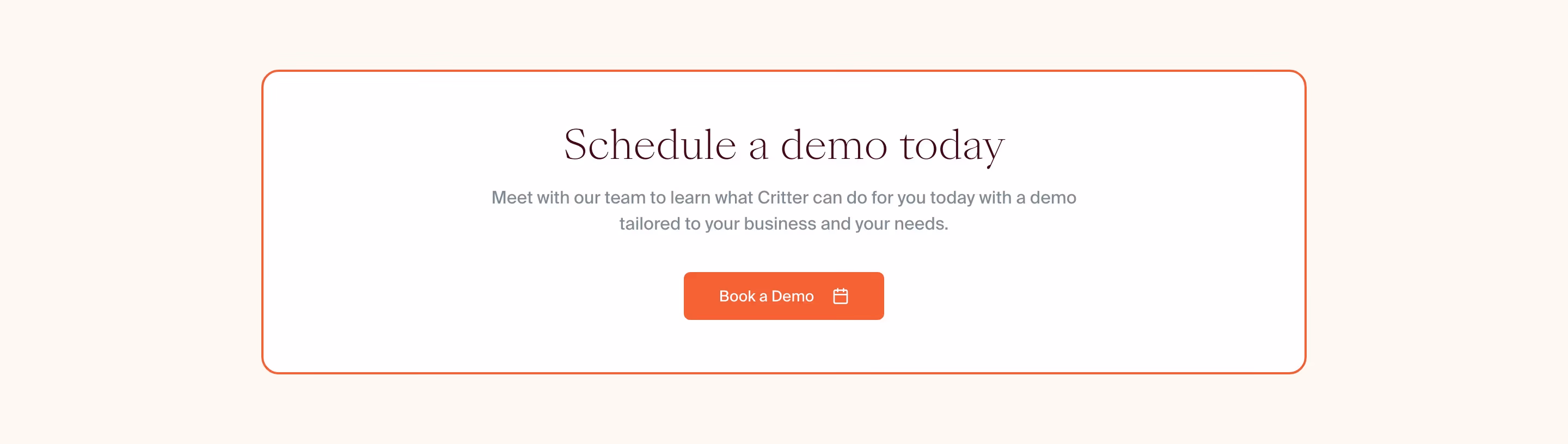 Critter cta design — Marketing