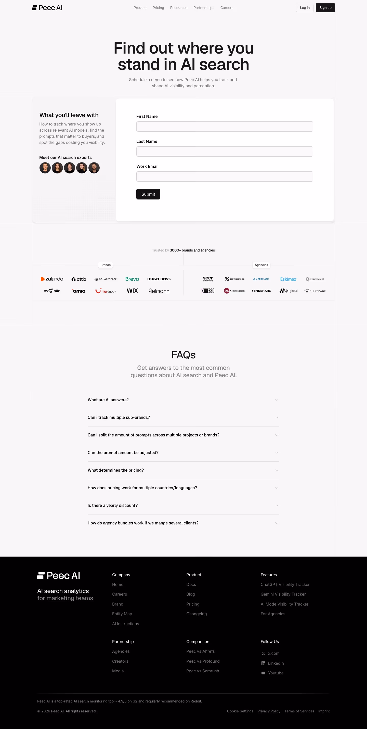 Peec contact us design — Marketing