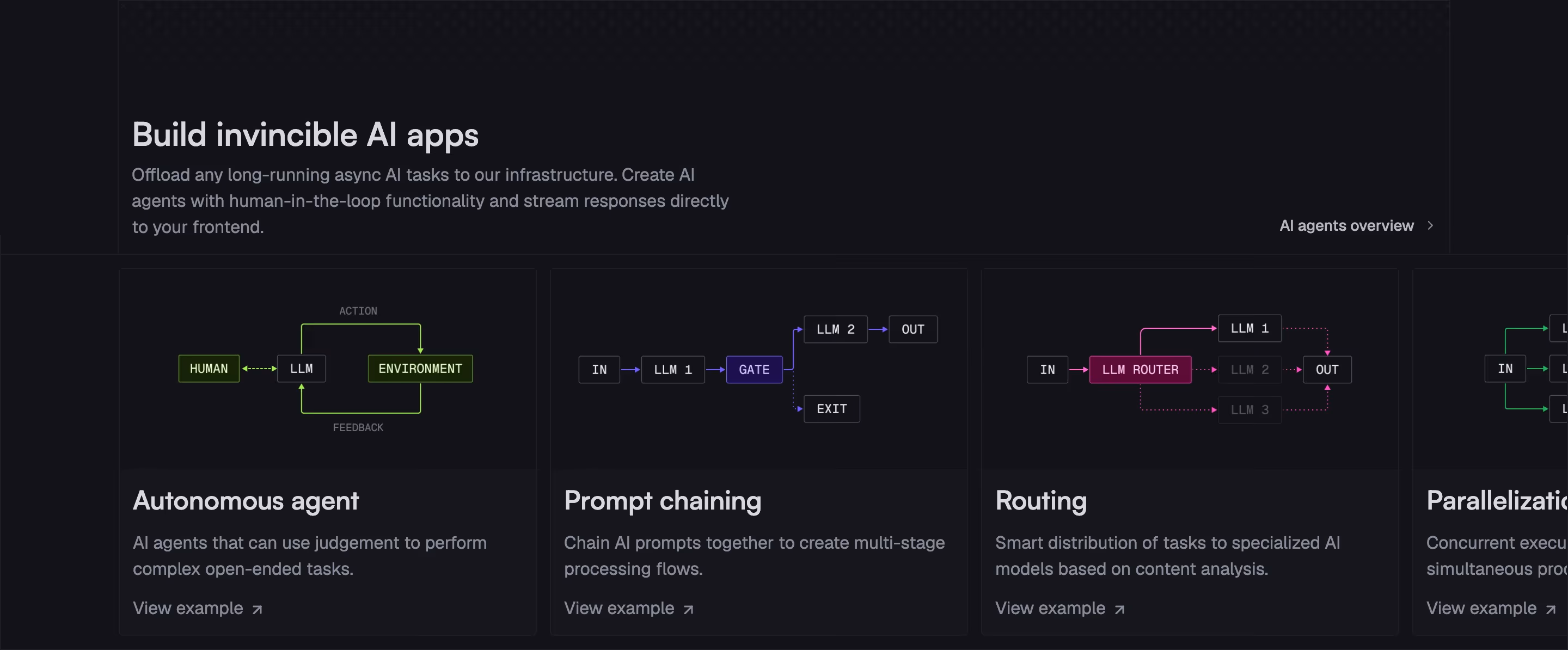 Trigger Features section design