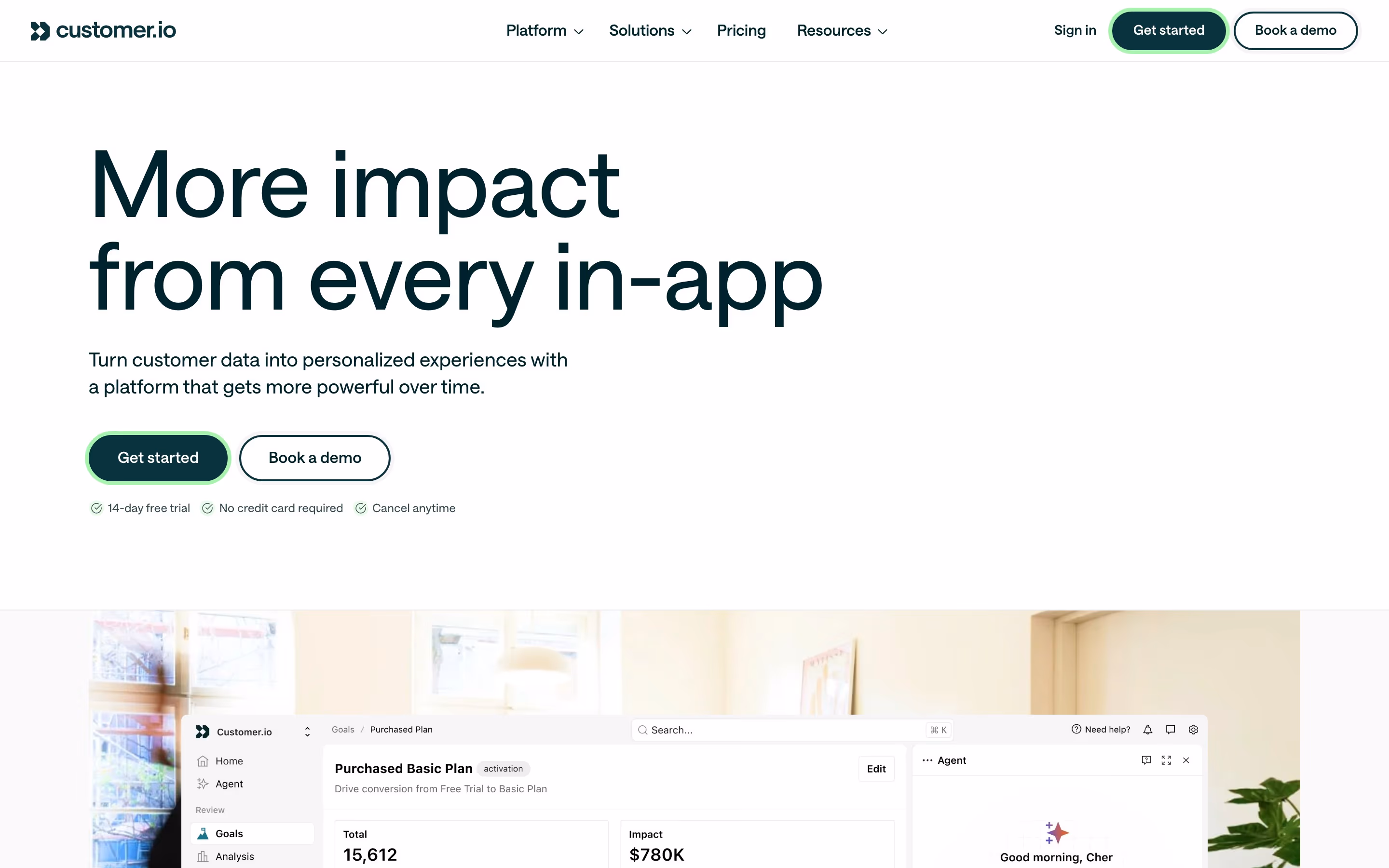 Customer Heroes section design