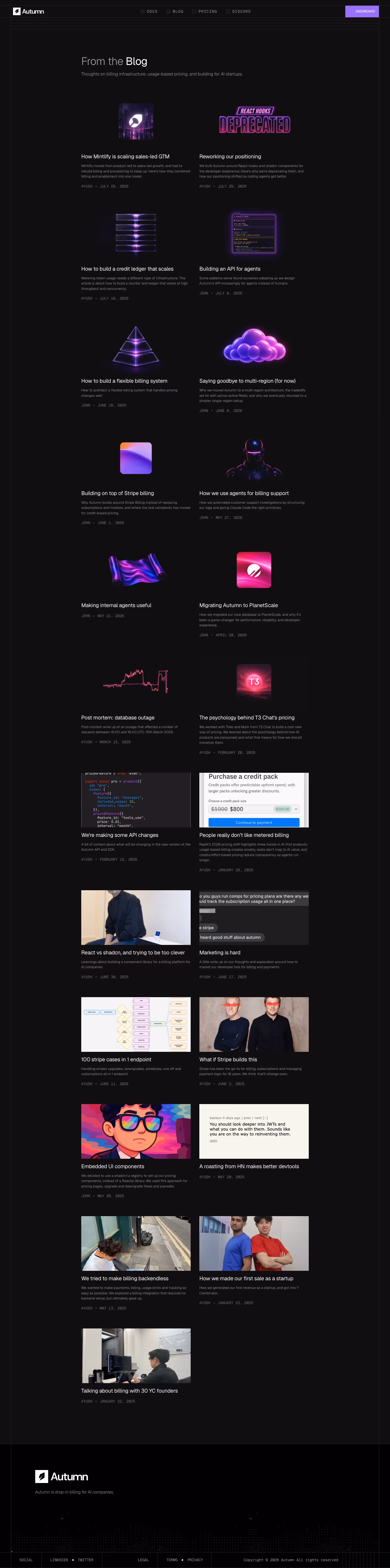 Useautumn blog page design — Developer Tools