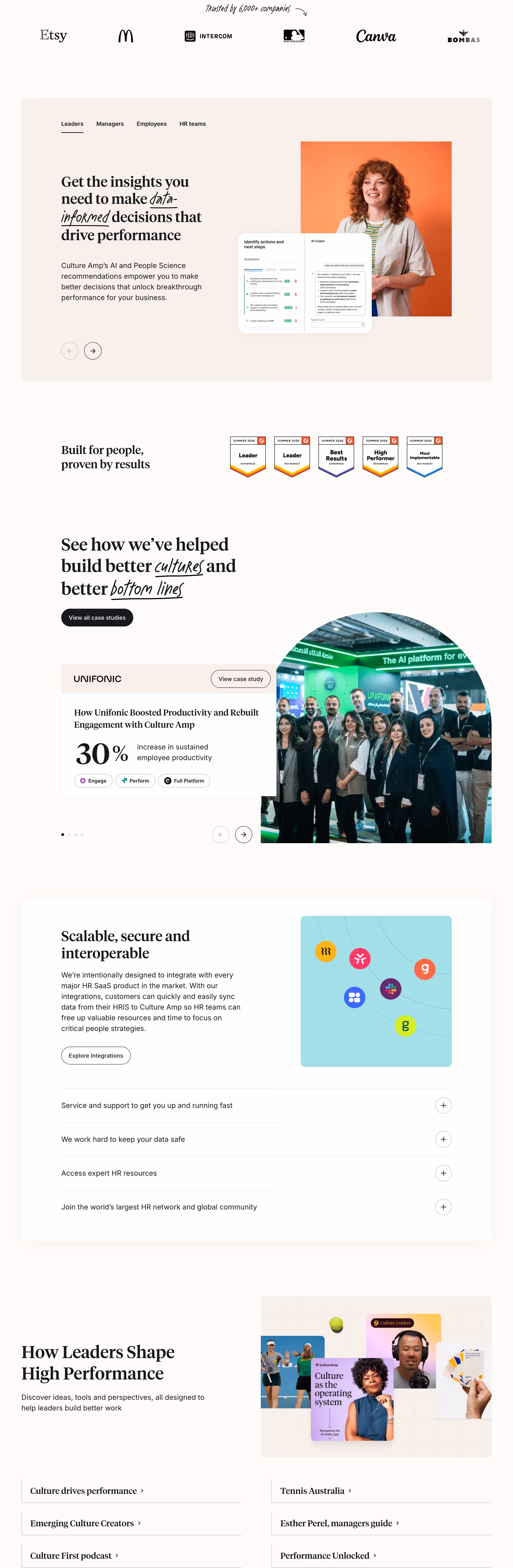 Cultureamp feature design — HR