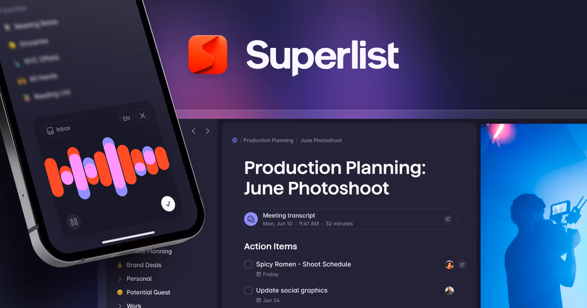 Superlist og image design — Productivity