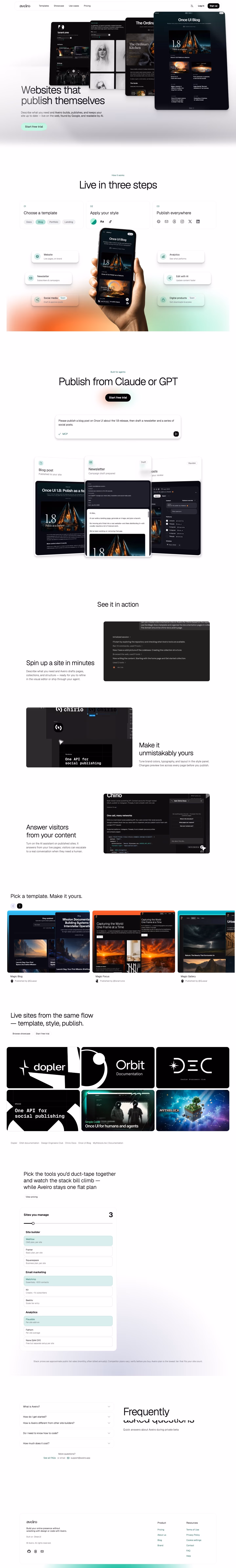 Aveiro landing page design — Marketing