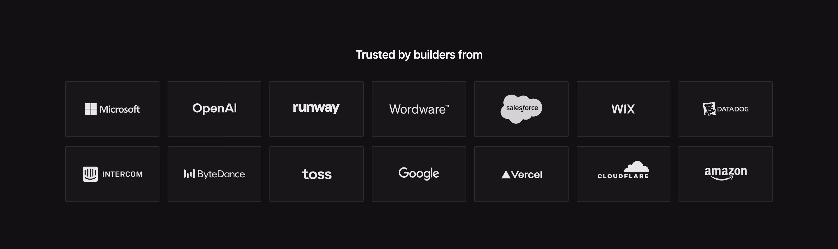 Superset Logo clouds section design
