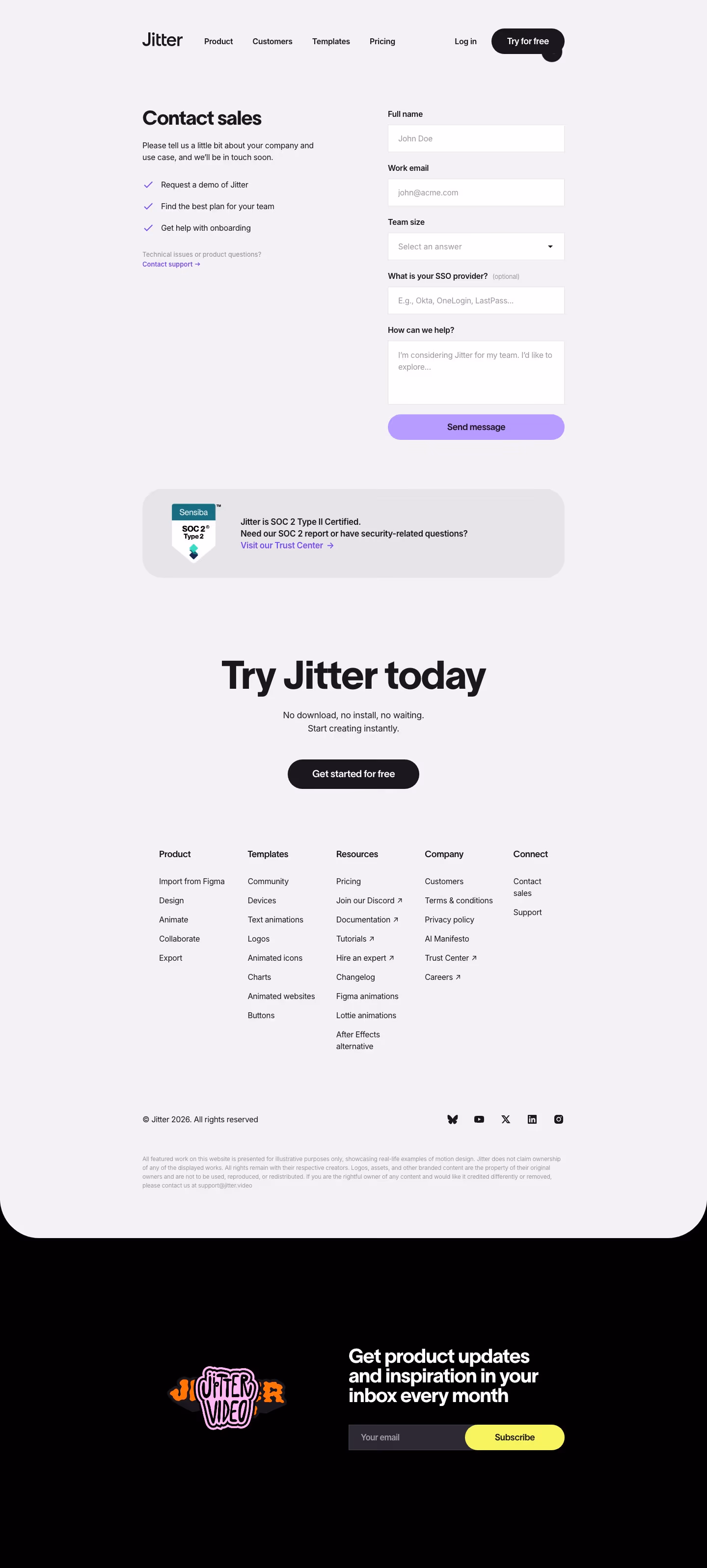 Jitter contact us design — Graphics & Design