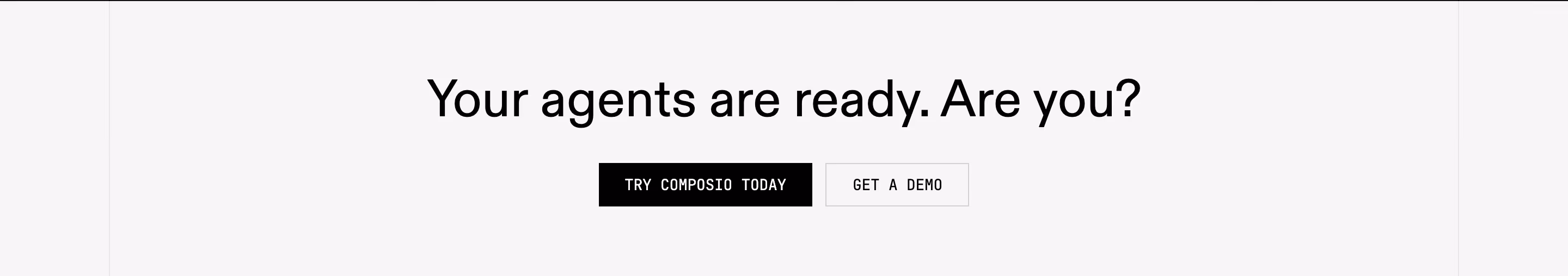 Composio cta design — Developer Tools