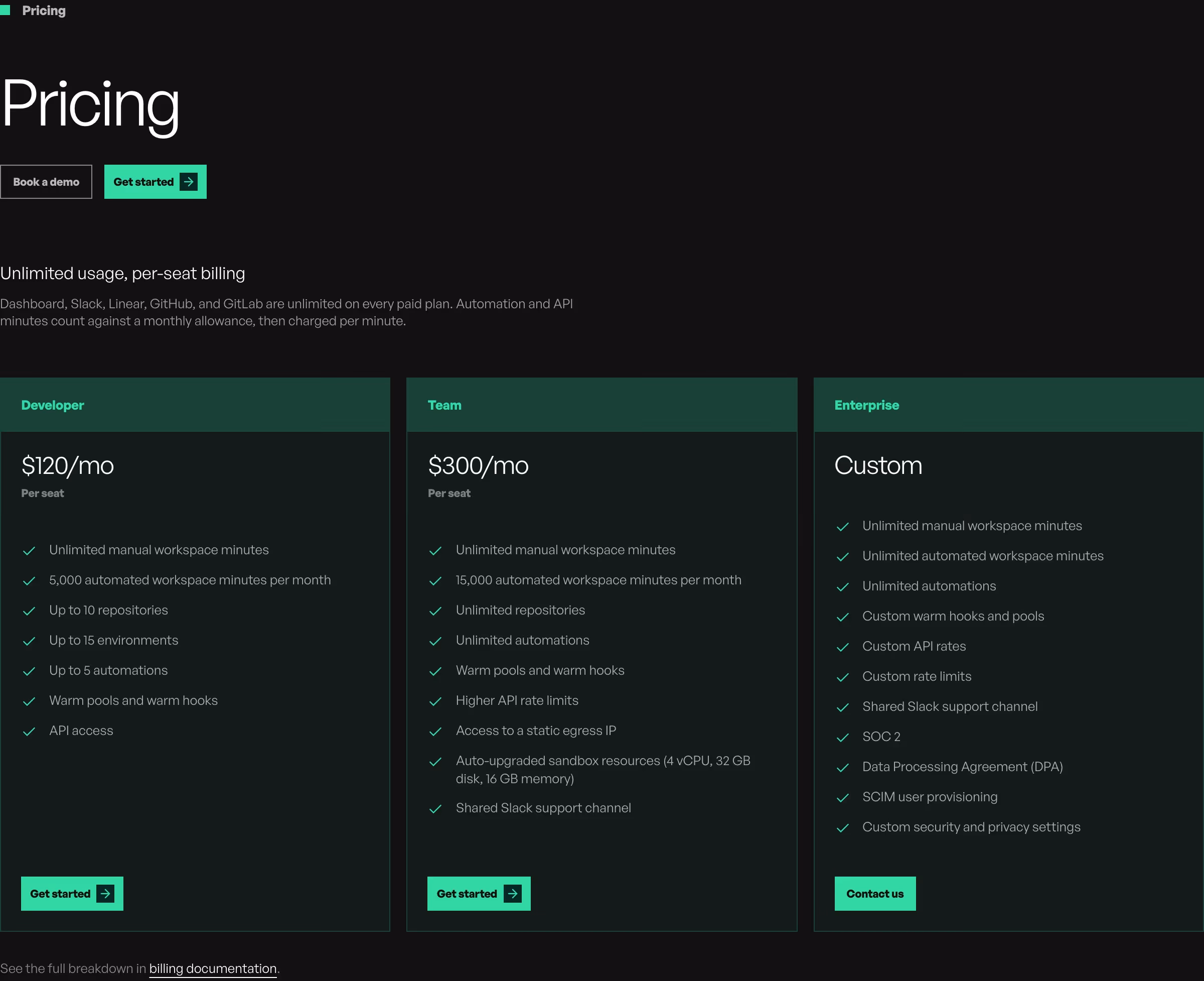 Tryreplicas Pricing section design