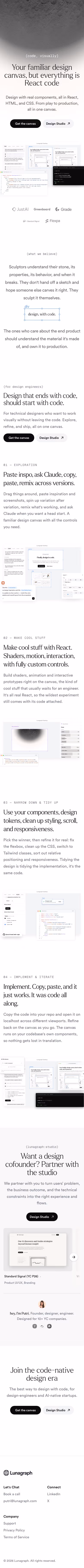 Lunagraph mobile design — Developer Tools
