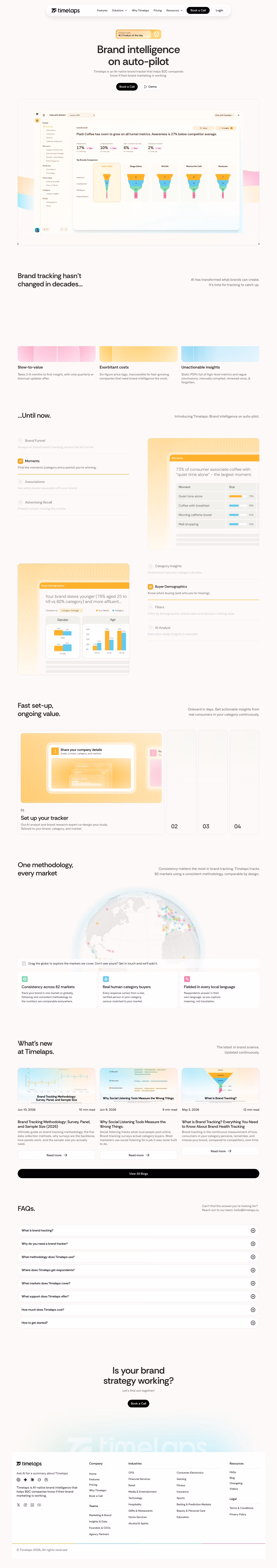 Timelaps landing page design — Marketing