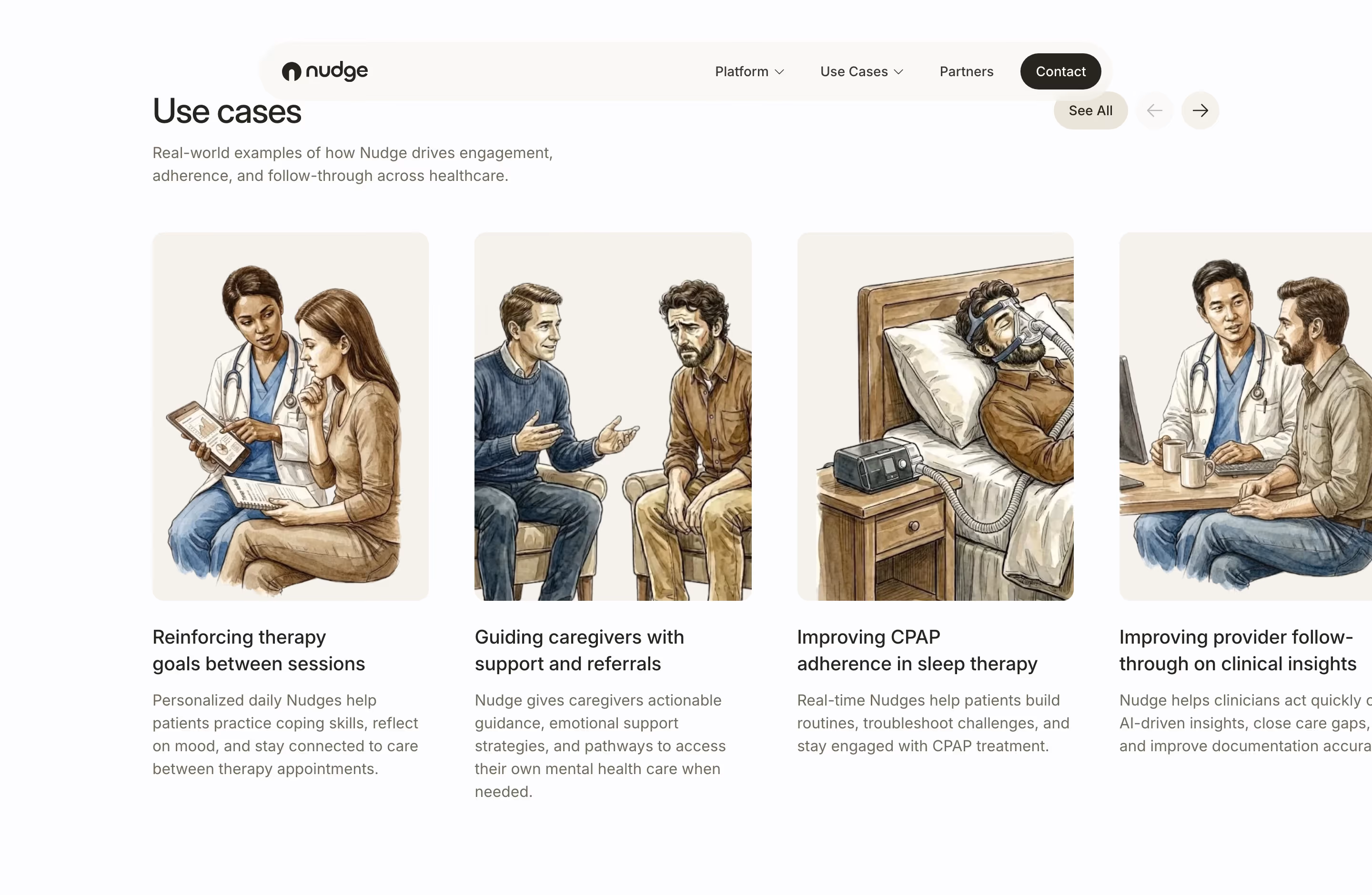 Getnudge Features section design