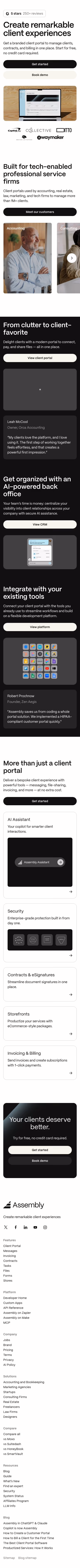 Assembly mobile design — Sales & Support