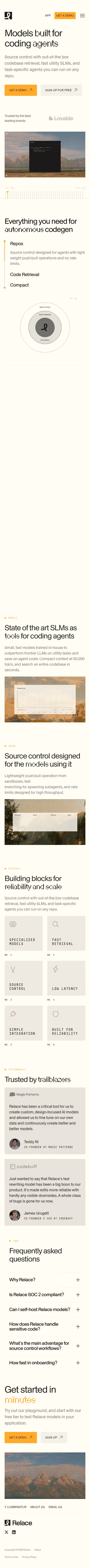 Relace mobile design — Developer Tools