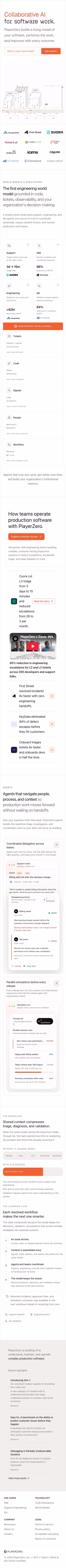 PlayerZero mobile design — Developer Tools