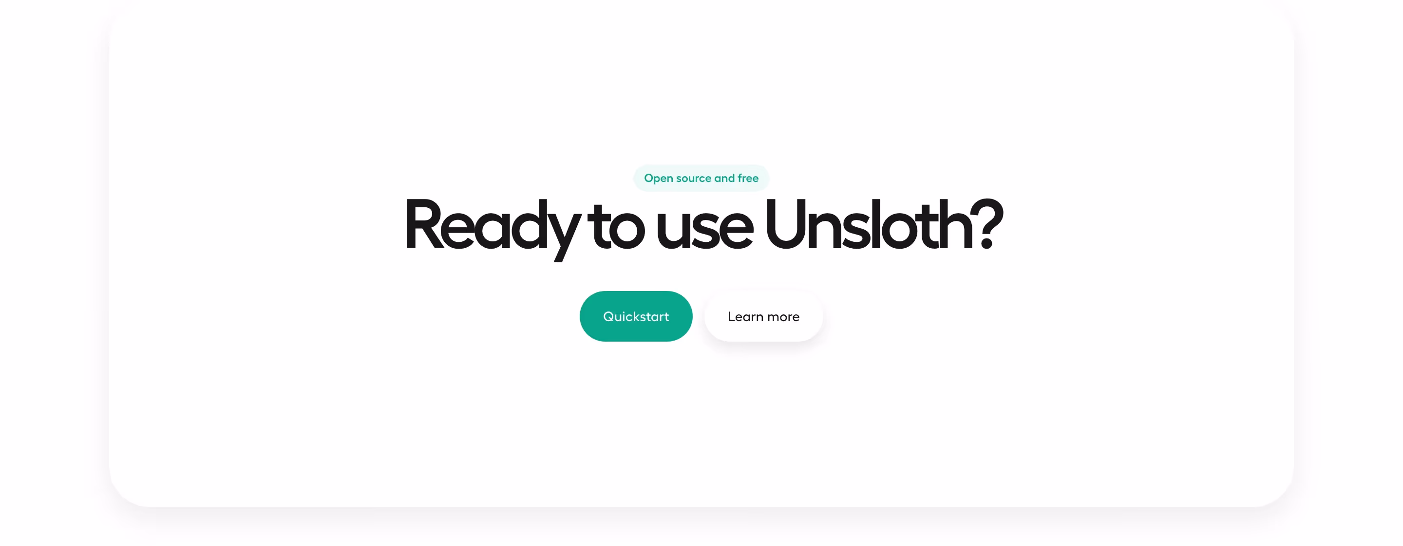 Unsloth cta design — Developer Tools