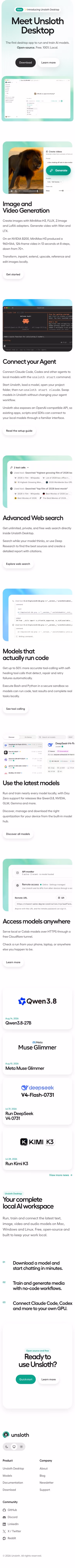 Unsloth mobile design — Developer Tools