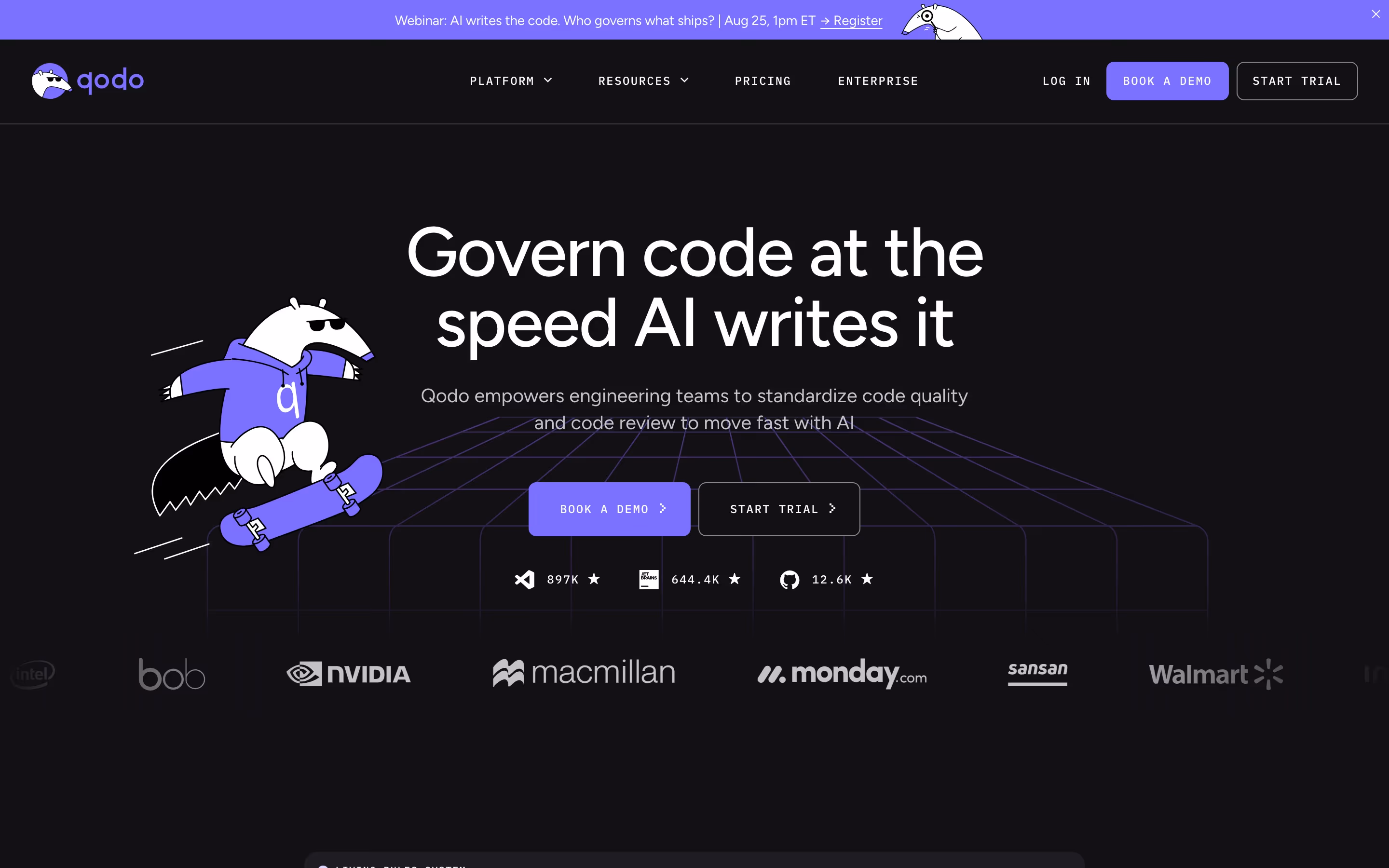 Qodo Heroes section design