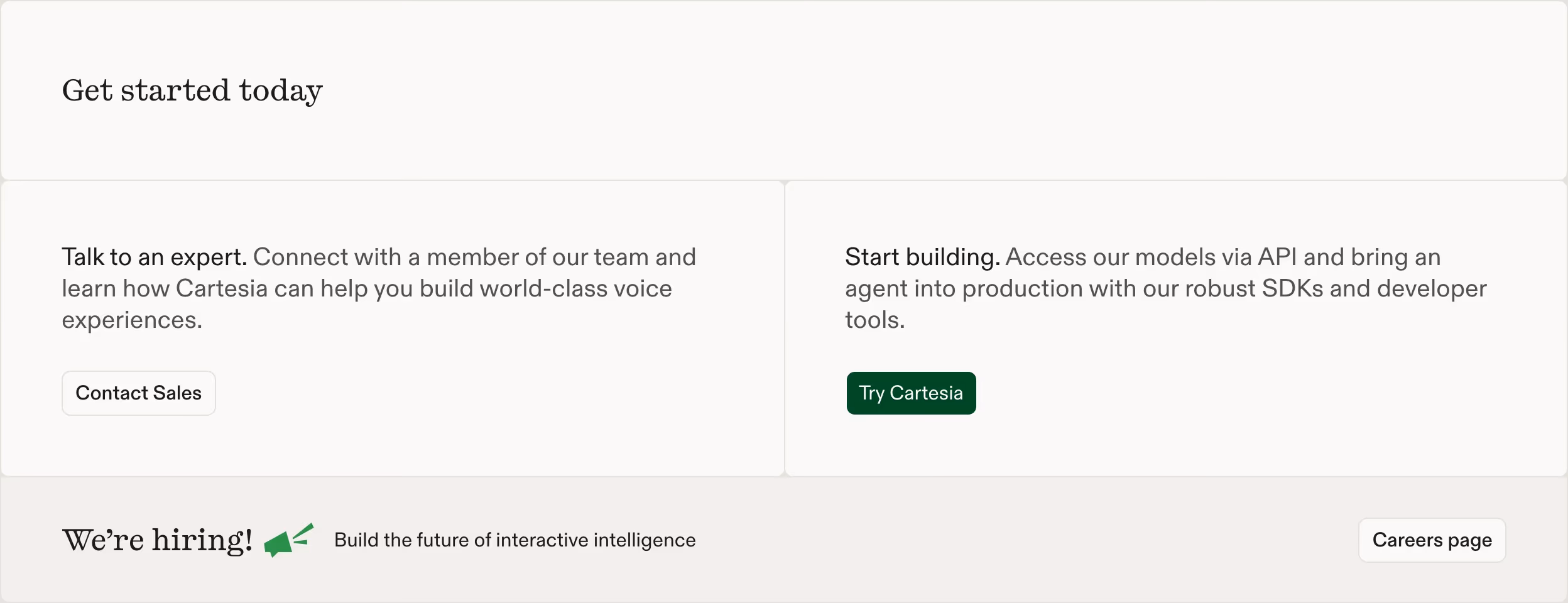 Cartesia cta design — AI