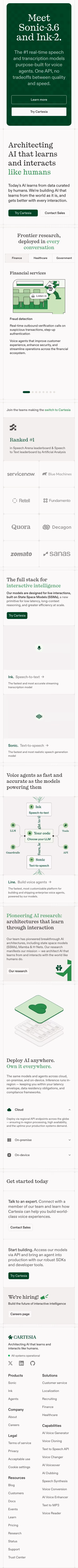 Cartesia mobile design — AI